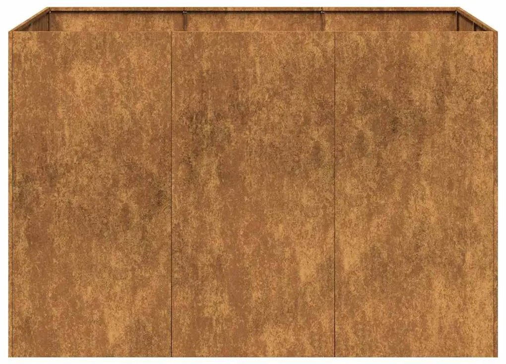 Floreira enferrujada 120x80x80 cm aço resistente
