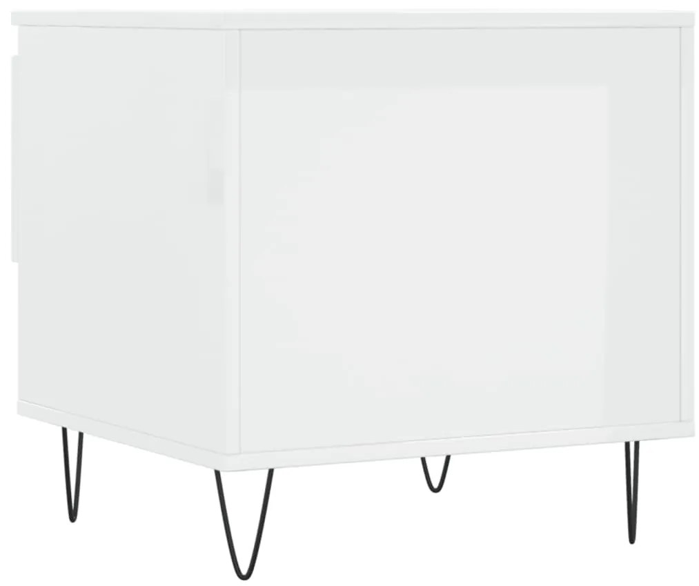Mesa de centro 50x46x50cm derivados de madeira branco brilhante