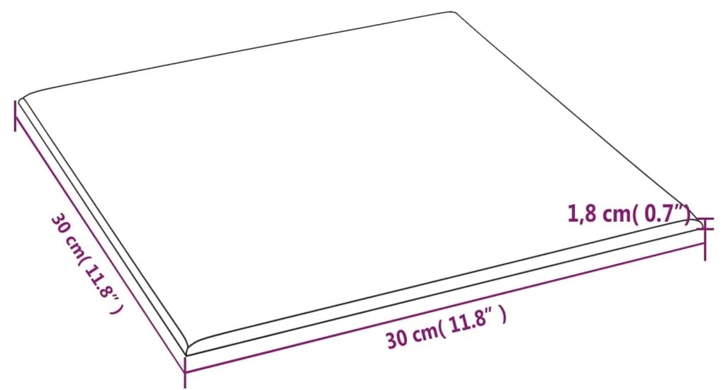 Painel de parede 12 pcs 30x30 cm tecido 1,08 m² cor cinza-claro