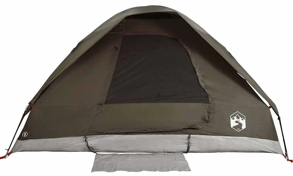 Tenda familiar em cúpula para 6 pessoas impermeável castanho
