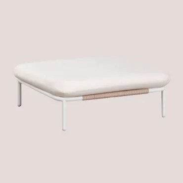 Puff De Jardim Em Aço Roubly Beige De Amêndoa - Sklum