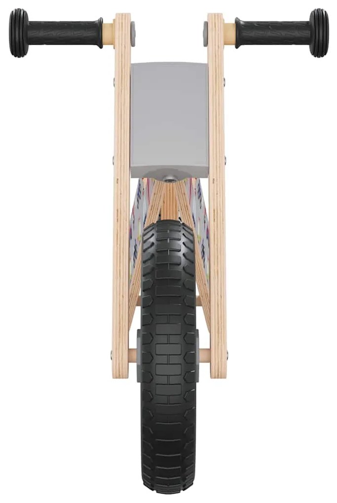 Bicicleta de equilíbrio para crianças com estampa cinzento