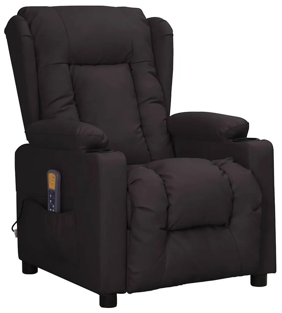 Poltrona de massagens couro artificial preto