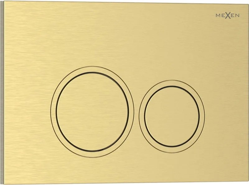 Mexen Tex 01 botão de descarga, dourado escovado - 6101-11