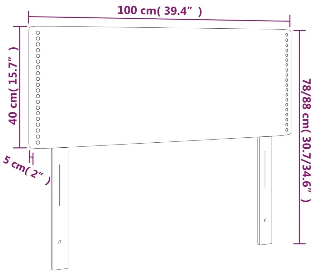 Cabeceira de cama tecido 100x5x78/88 cm creme