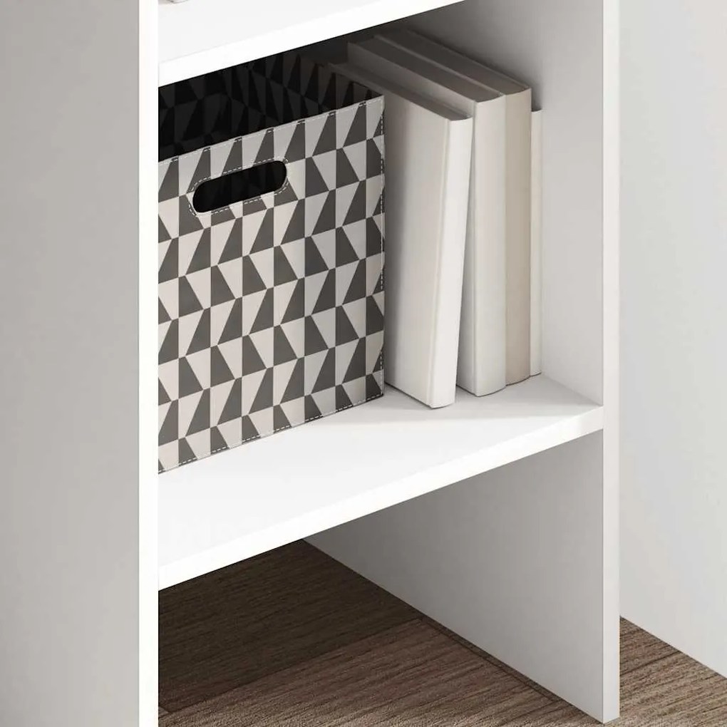 Estante de livros 40x35x180 cm derivados de madeira branco