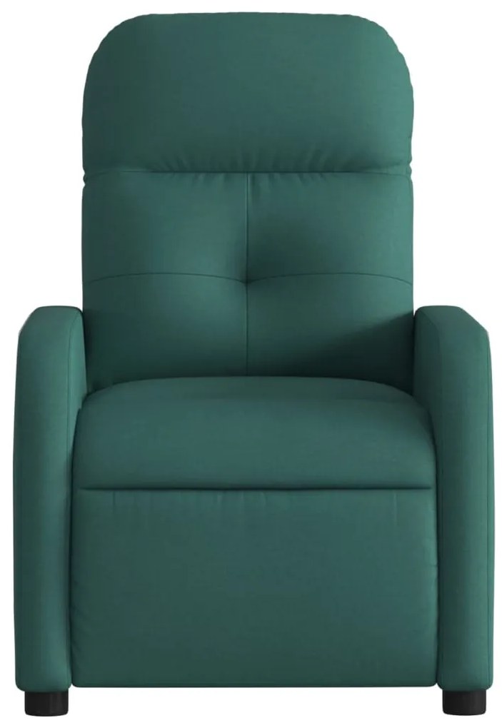 Poltrona reclinável tecido verde-escuro