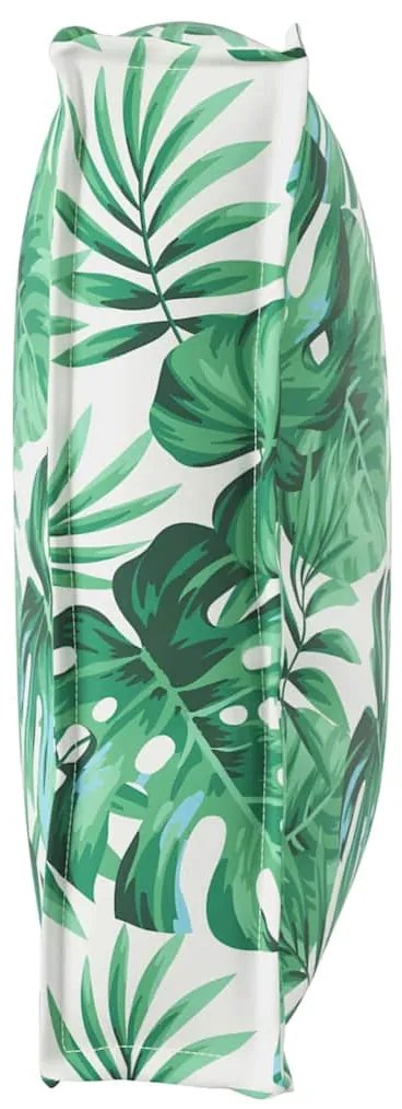 Almofada de pallet para assento e costa, estampa de folhas 120x60x12 c