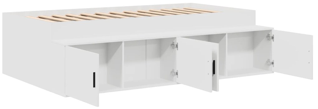Estrutura de Cama com Armazenamento Branca 90x190 cm