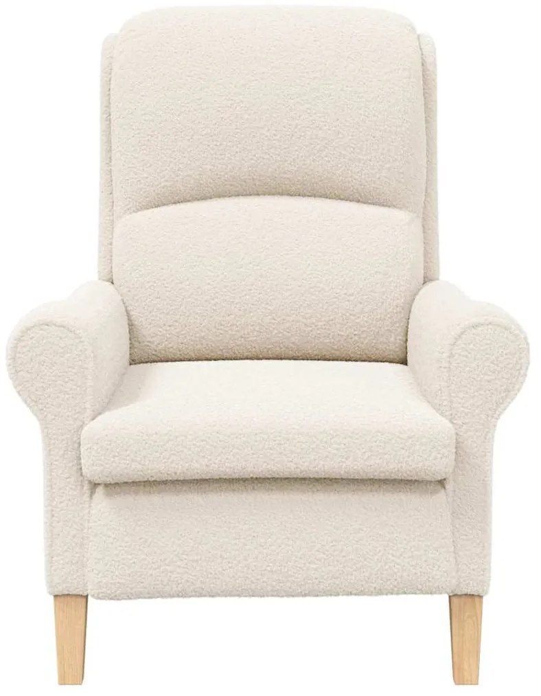 Poltrona Ergonómica Creme Standard Tecido, Madeira