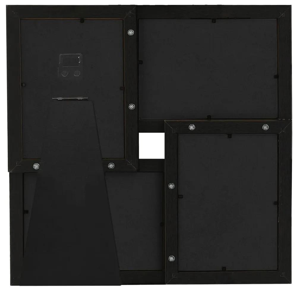 Moldura para 4x(10x15 cm) fotografias MDF preto