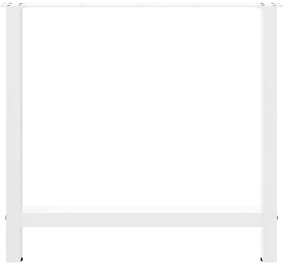 Pés para mesa de jantar , 2 peças, 70x(72-73) cm, branco, aço