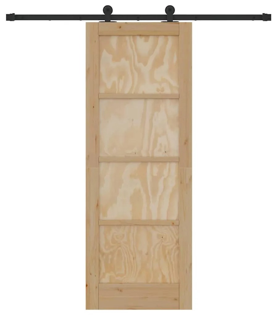 Porta Deslizante vidaXL com Conjunto de Ferragens 73.5x198.5 cm Madeir