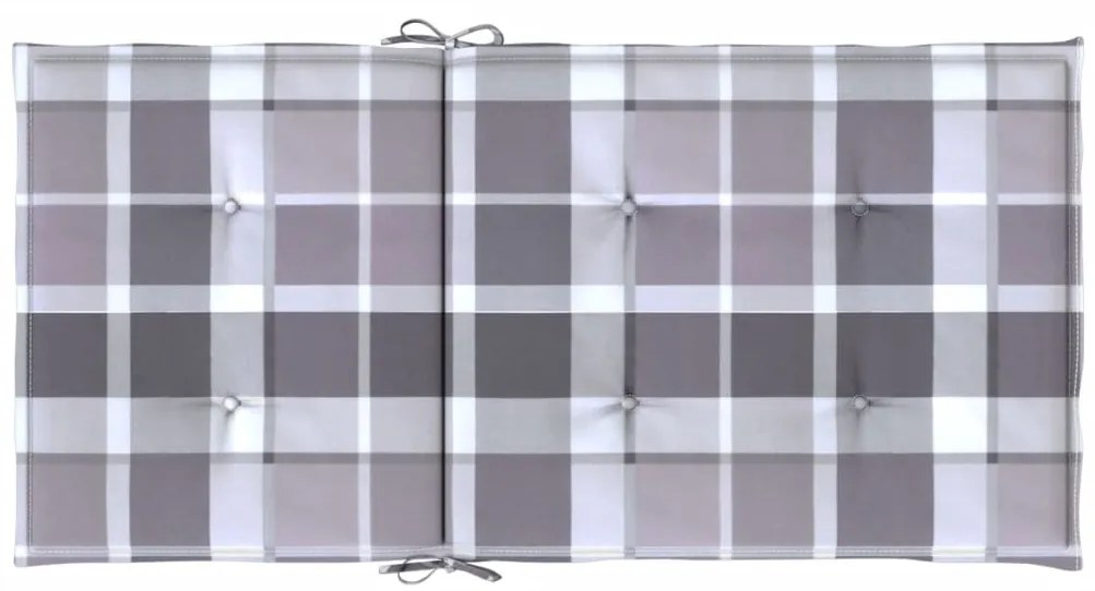 Almofadões lombares cadeiras jardim 2pcs oxford xadrez cinza