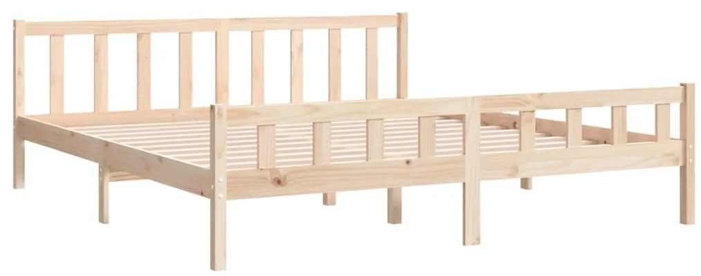 Estrutura de cama sem colchão 160x200 cm madeira maciça