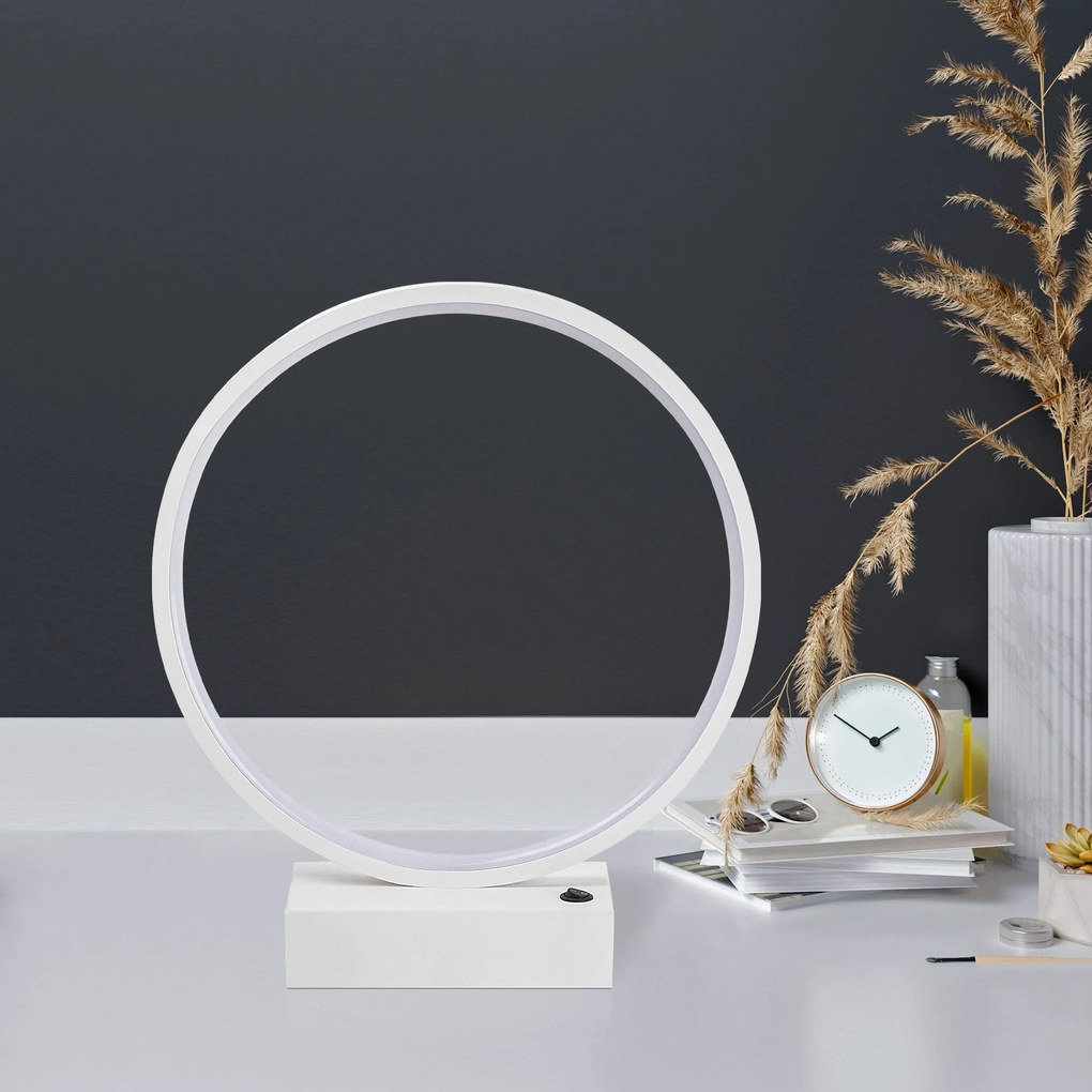Candeeiro de Mesa Halka – Branco – 30x35x9 cm
