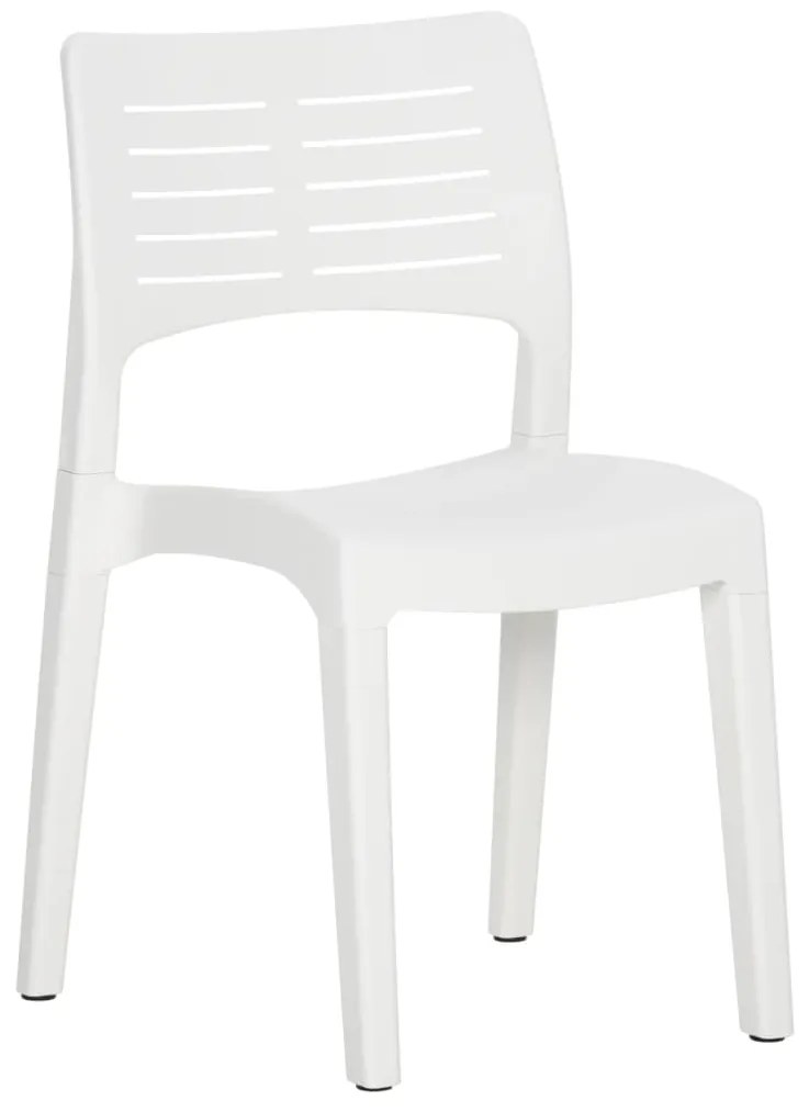 Cadeiras de jardim 2 pcs polipropileno branco