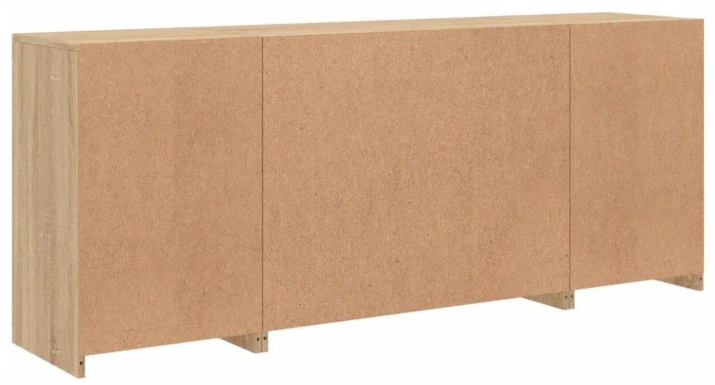 Aparador com luzes LED 163x37x67 cm carvalho sonoma