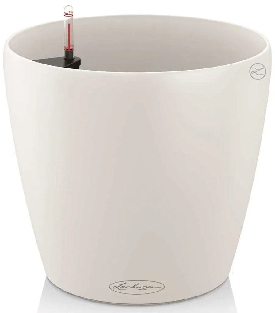 421430 LECHUZA Vaso Classico Color 28 ALL-IN-ONE branco brilhante 13190