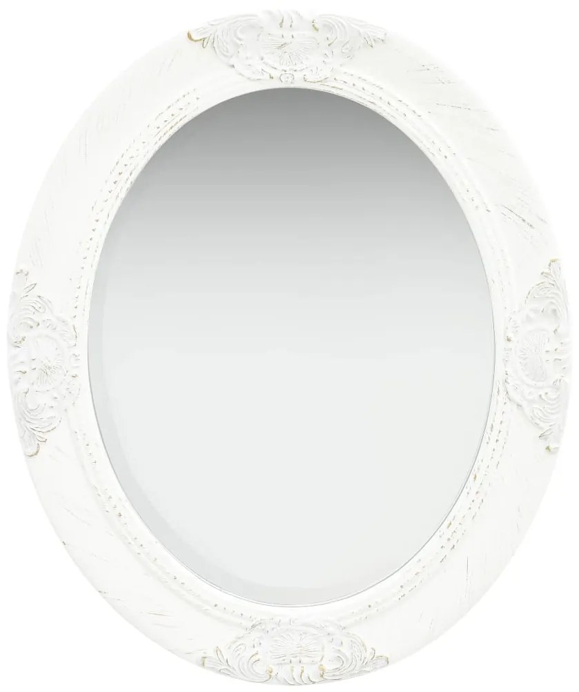 vidaXL Espelho de parede estilo barroco 50x60 cm branco