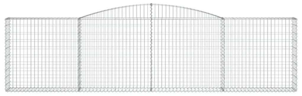 Cestos gabião arqueados 3pcs 400x30x100/120cm ferro galvanizado