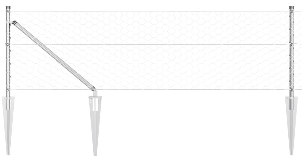 Cerca Hexagonal vidaXL 0,6x100 m Aço Galvanizado