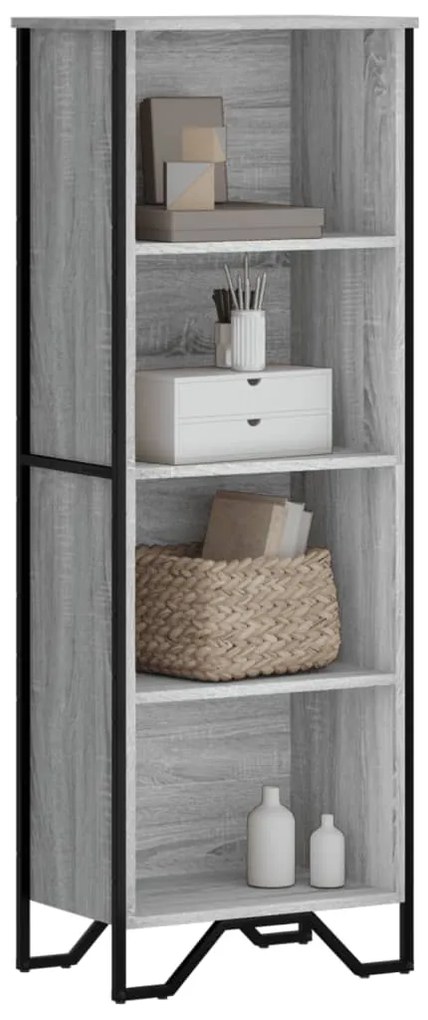 vidaXL Estante 50x31x137,5 cm derivados de madeira cinzento sonoma
