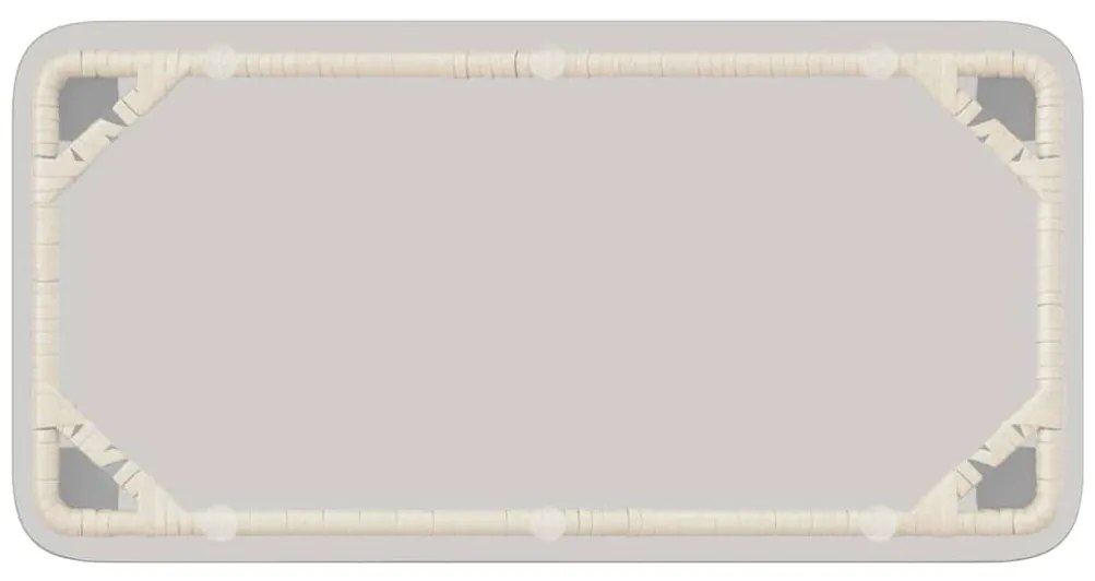Mesa de Jardim Natural 80 x 40 x 45 cm Rattan Sintético