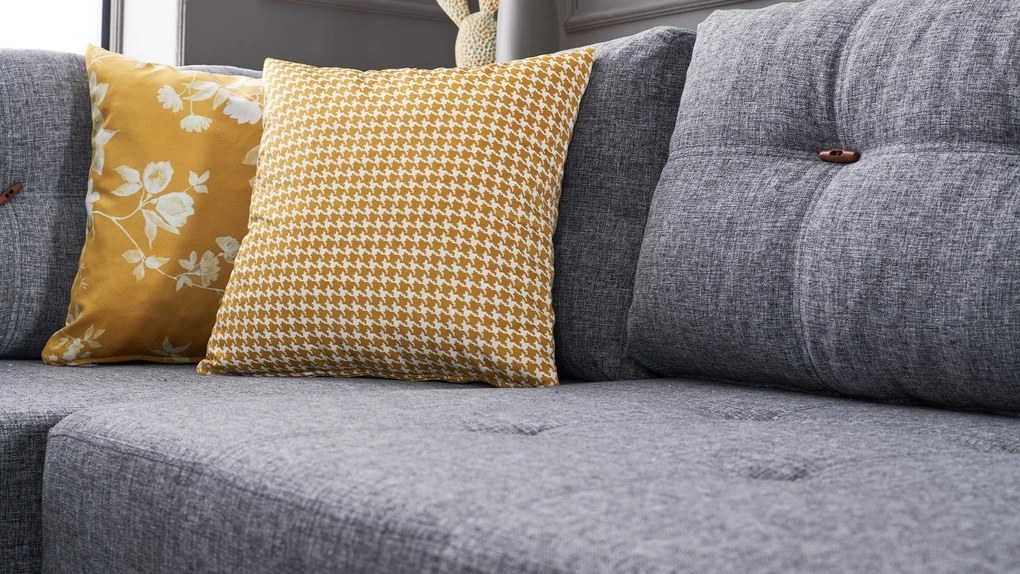 Sofá-Cama de Canto Manama – Cinza – 280x85x206 cm