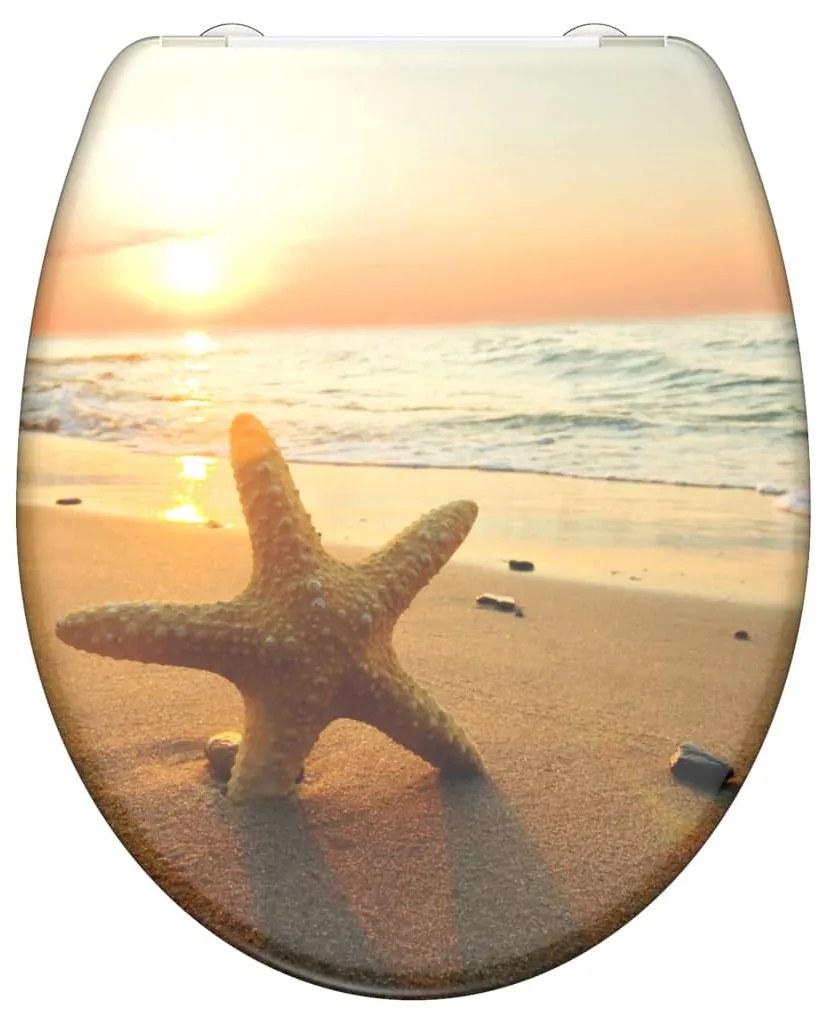 435106 SCHÜTTE Assento de sanita c/ fecho suave SEA STAR duroplast estampado
