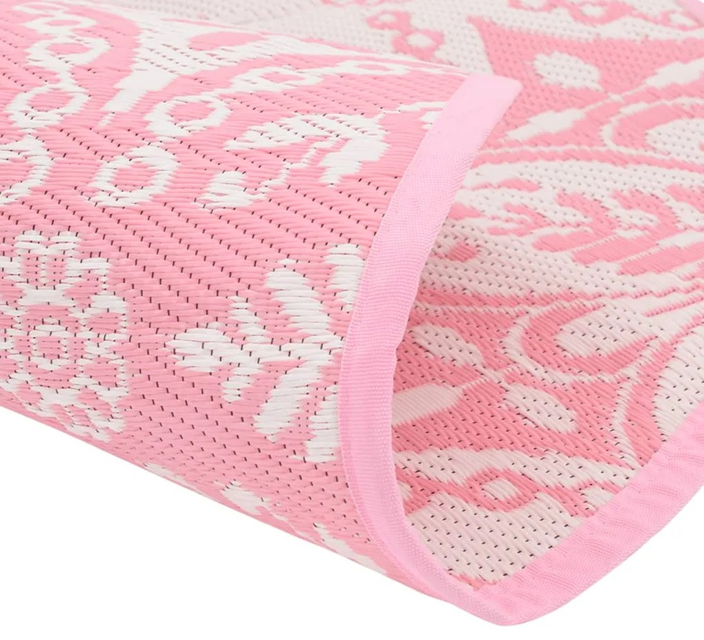 Tapete de exterior Ø120 cm ARAKIL PP Rosa