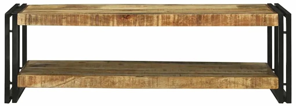 Mesa de Café 120x50x38 cm Madeira Sólida Rústica de Mangueira