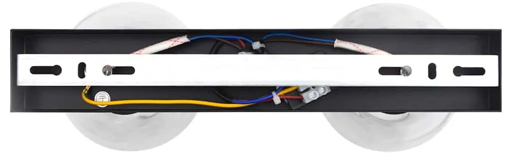 Luzes de teto com cúpula de vidro ajustável Antracite E27