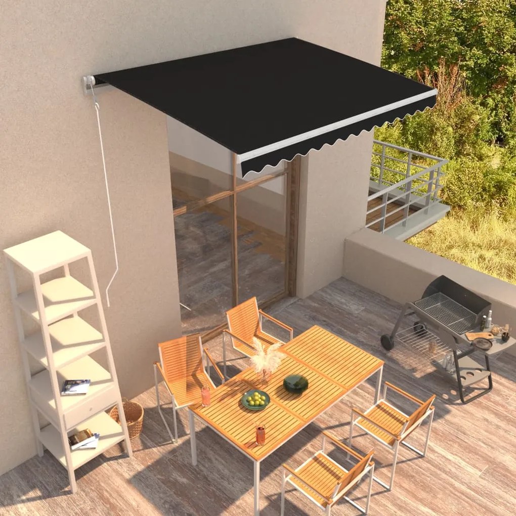 vidaXL Toldo retrátil automático 350x250 cm antracite
