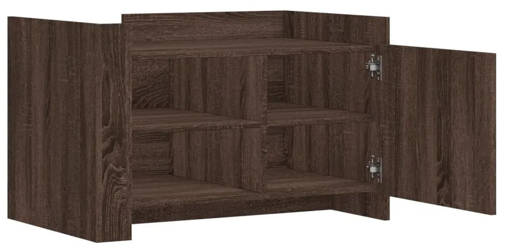 Mesa de centro 80x50x50 cm derivados madeira carvalho castanho