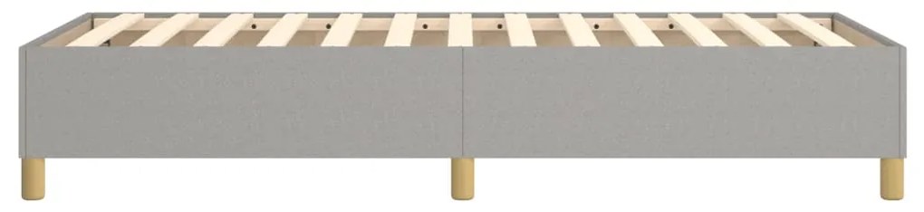 Estrutura de cama sem colchão 80x200 cm tecido cinzento-claro