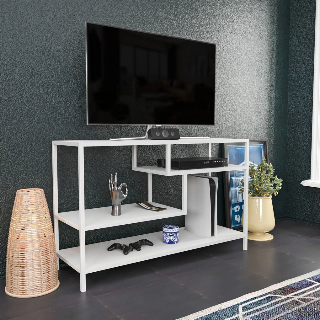 Móvel TV Robbins – Branco – 120 x 39 x 75 cm