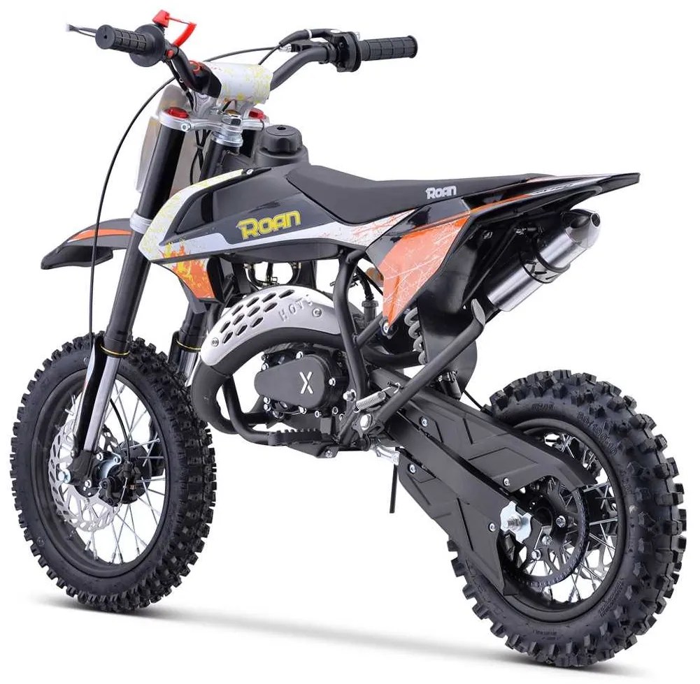 MINI MOTO PARA CRIANÇAS MINICROSS gasolina 60cc Roan RXT 12"/10" Laranja