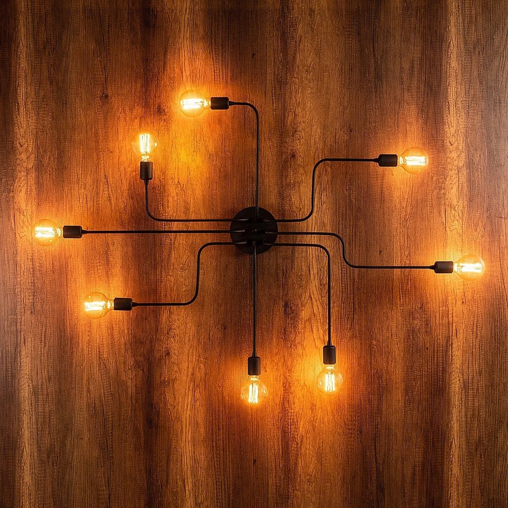 Candeeiro de Teto Truva – Preto – 140 cm