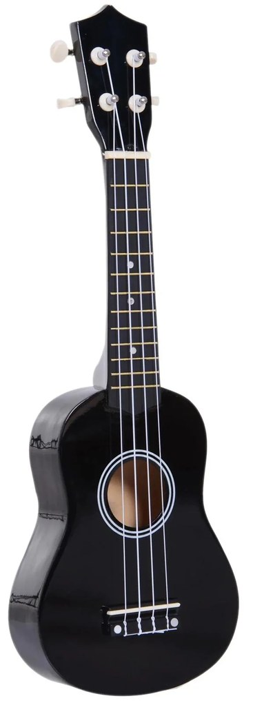 HOMCOM Ukelele 21 Polegadas Iniciantes Cordas Nylon Som Agradável Compacto 53X17,5X6,2 cm Preto | Aosom Portugal