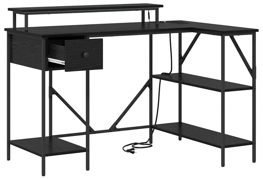 Mesa Carvalho preto 120 x 79 x 86.5 cm Madeira processada