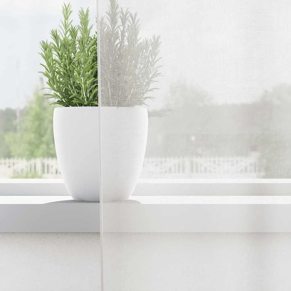 Cortinas de voile com bolsos para varão 2 pcs branco
