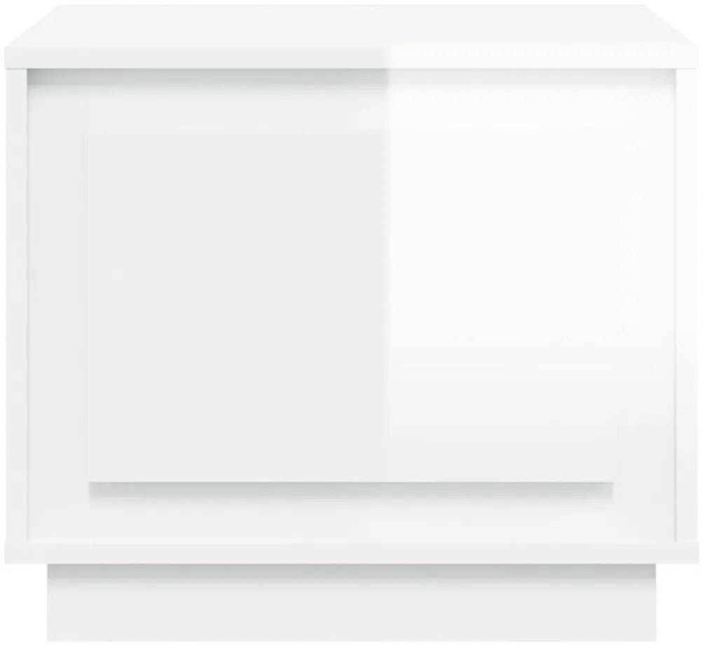 Mesa de centro 51x50x44 cm derivados madeira branco brilhante