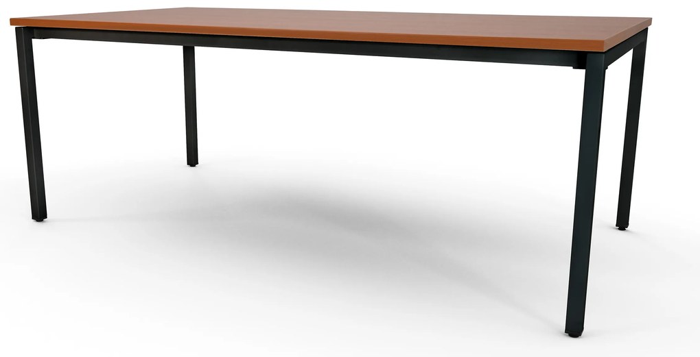 Mesa de Reunião 2400x1200mm - Alfa Preto/Cerejeira