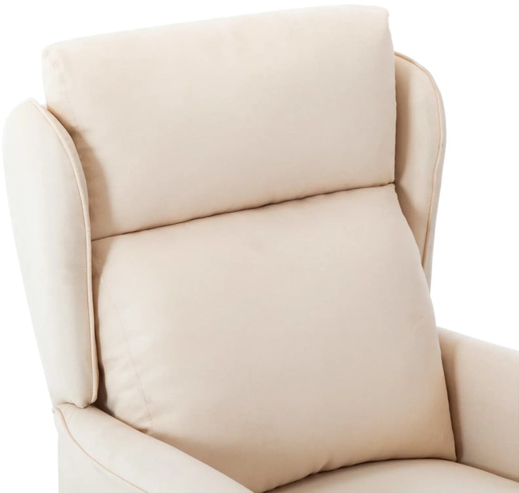 Cadeira de Massagem Creme em Tecido