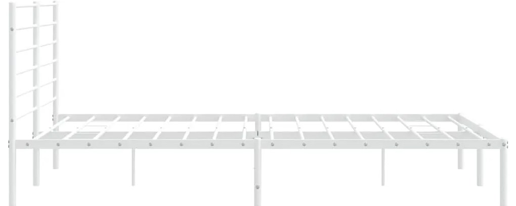 Estrutura de cama com cabeceira 183x213 cm metal branco