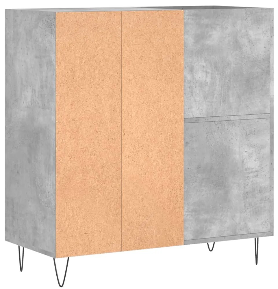 Armário p/ discos 84,5x38x89 cm derivados madeira cinza-cimento