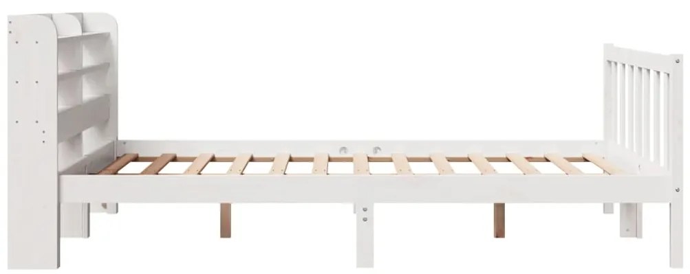 Cama sem colchão 150x200 cm madeira de pinho maciça branco