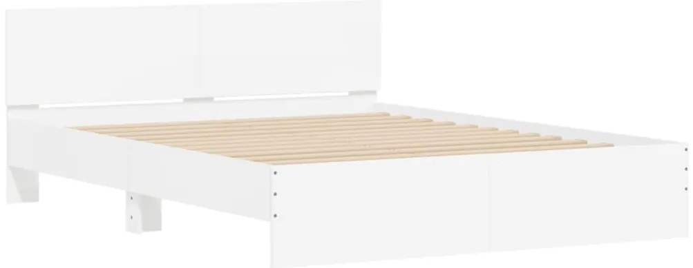 Estrutura de cama com cabeceira 150x200 cm branco
