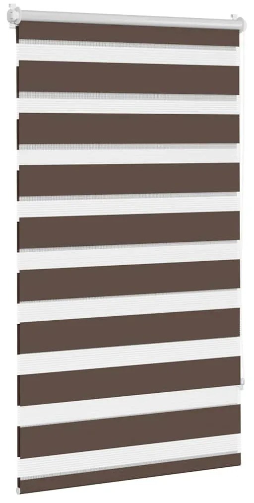 Estore de rolo 90 x 150 cm, linhas de zebra / Café